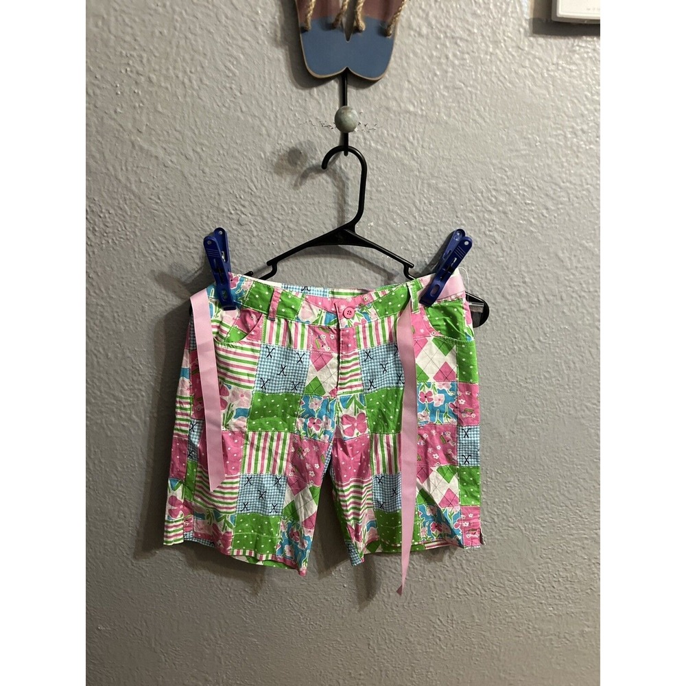 Girls hartstrings shorts size 16Pink white blue
